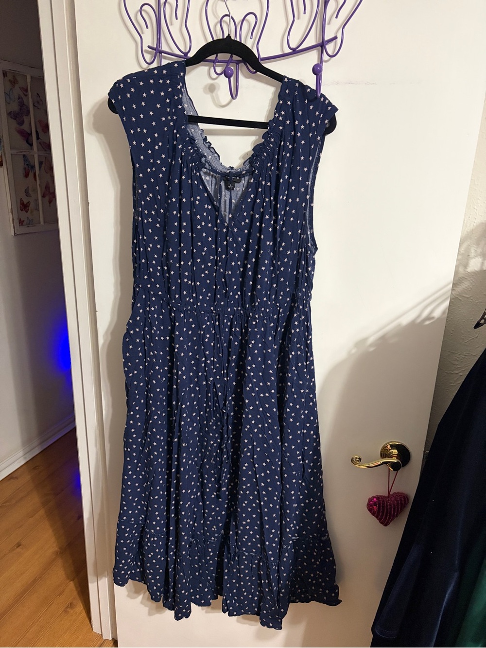 🥳 3 torrid Navy Star Print Almost Maxi Dress - Picture 9 of 15
